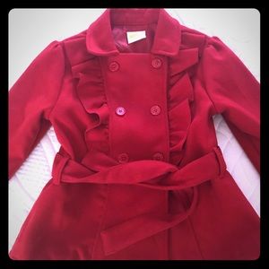 Childs Red Pea Coat
